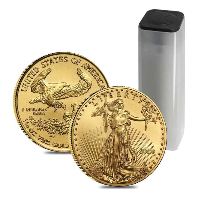 2020 1/10 oz Gold American Eagle $5 Coin BU