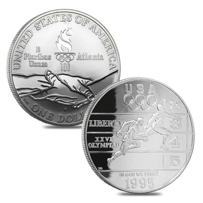 1995 US Mint Atlanta Olympic Games Commemorative 4-Coin Proof Set (w/Box & COA) 