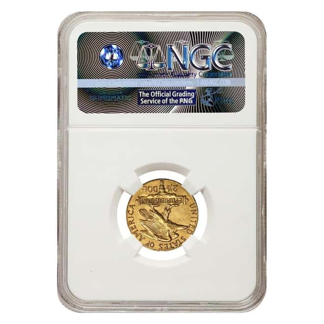 1915 S $2.5 Panama Pacific Exposition Commemorative Gold Coin NGC UNC Details