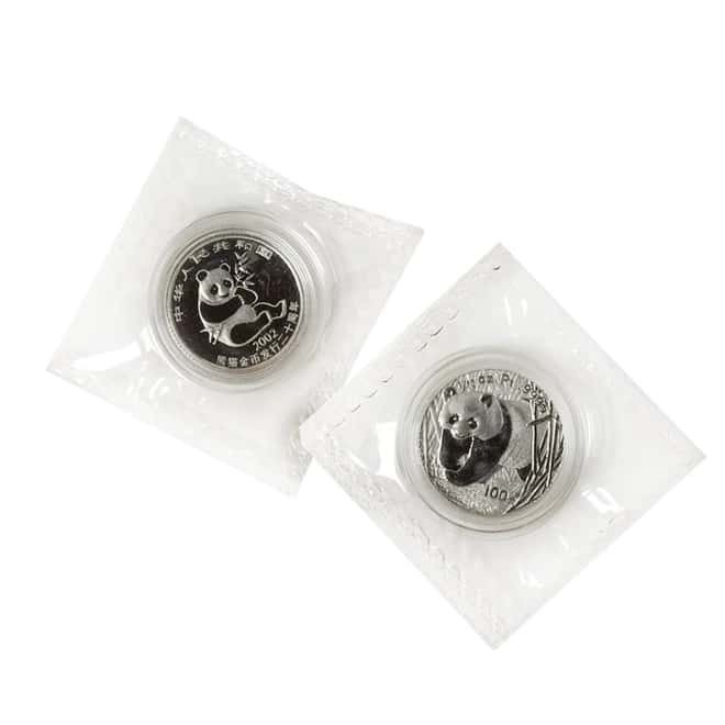 2002 1/10 oz Platinum Chinese Panda 100 Yuan 20th Anniv Commemorative (w/Box & COA)