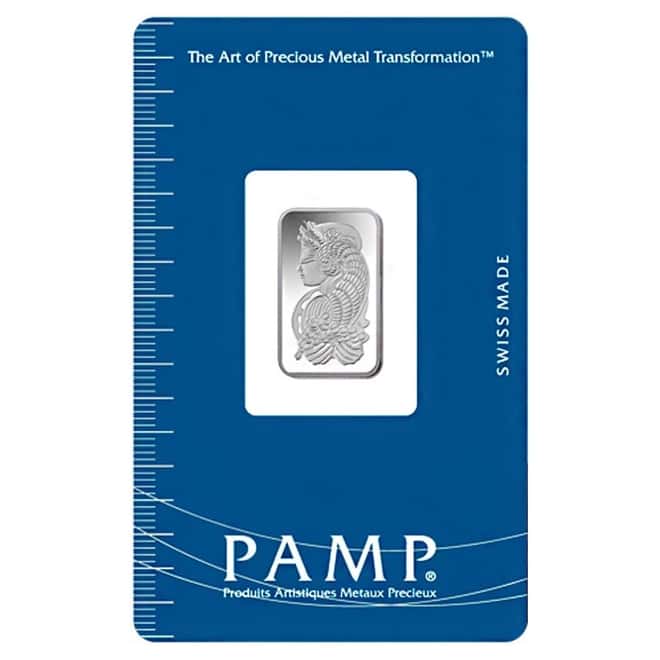 2.5 Gram PAMP Suisse Lady Fortuna Silver Bar .999 Fine (In Assay)