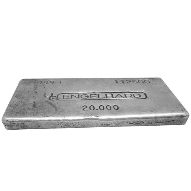 20 oz Engelhard Silver Bar .999 Fine (RARE)