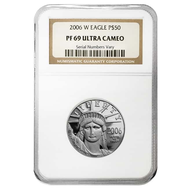 2006 W 1/2 oz $50 Platinum American Eagle Proof Coin NGC PF 69 UCAM