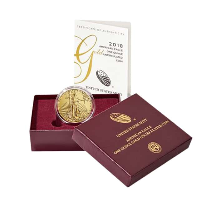 2018-W 1 oz $50 Burnished Gold American Eagle (w/Box & COA) 