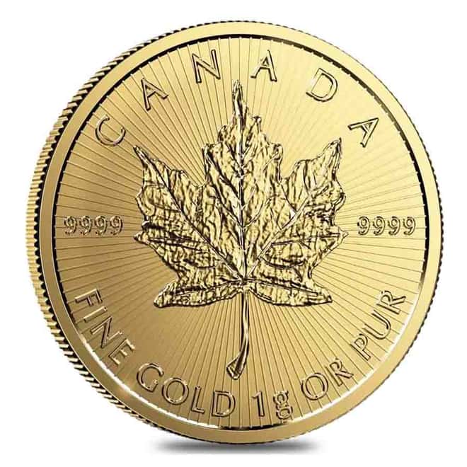 2021 25 x 1 gram Canadian Gold Maples $.5 Coin .9999 Fine - Maplegram25™ (In Assay)
