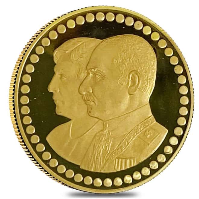 1976 30.1 gram Mother's Day Pahlavi Golden Jubilee Proof Gold Medal