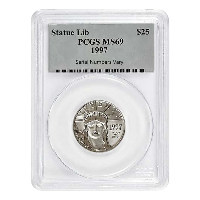 1997 1/4 oz $25 Platinum American Eagle PCGS MS 69