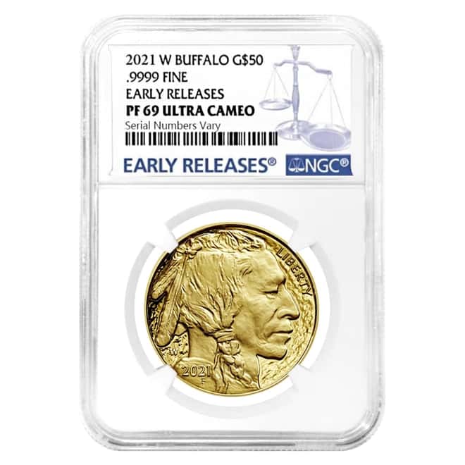 2021-W 1 oz $50 Proof Gold American Buffalo NGC PF 69 UCAM Early Releases