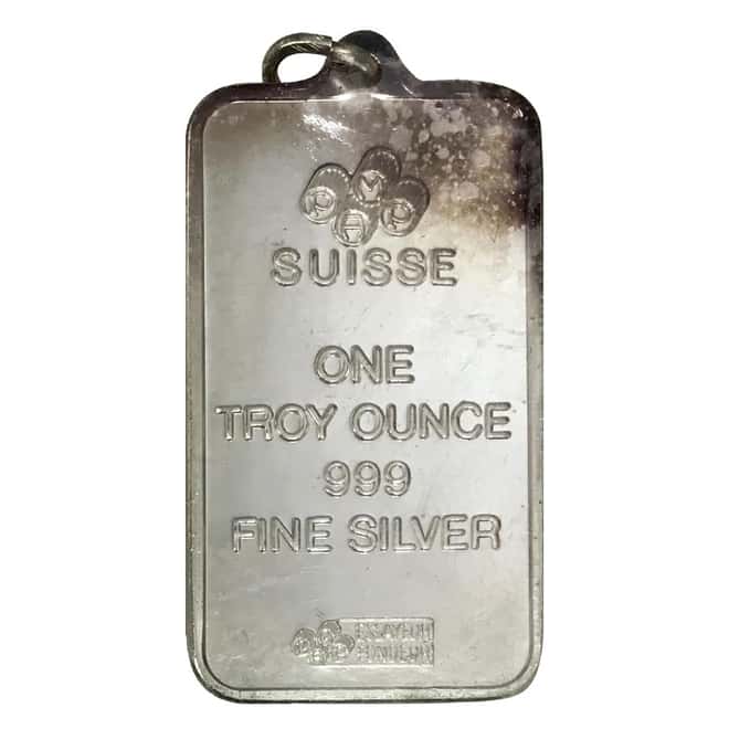 1 oz PAMP Suisse Eagle Pendant Silver Bar (Secondary Market)