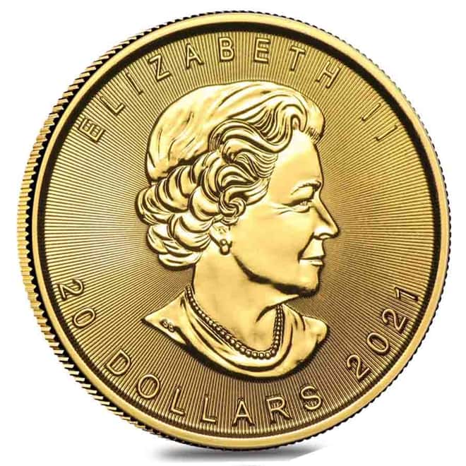 2021 1/2 oz Canadian Gold Maple Leaf $20 Coin .9999 Fine BU (Sealed)