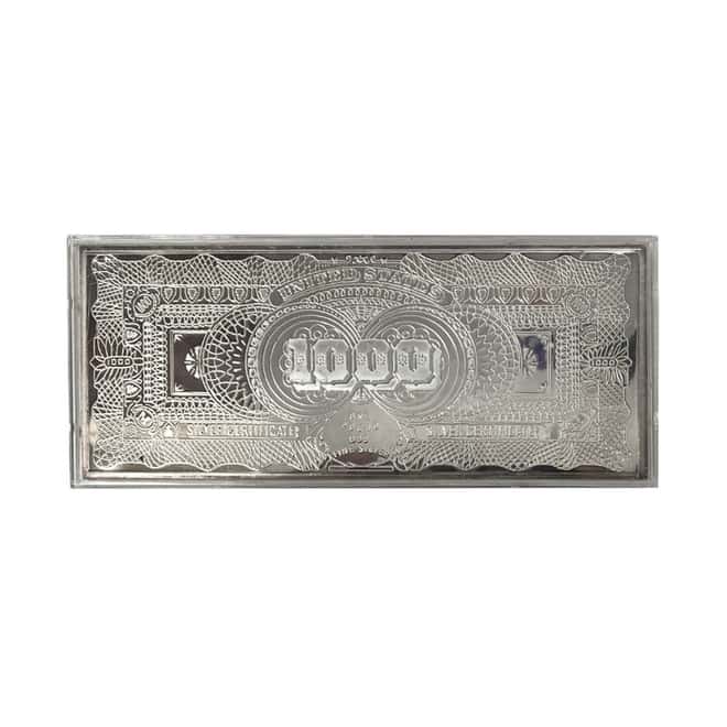 16 oz Silver Bar Random Year Bill (w/Box & COA)
