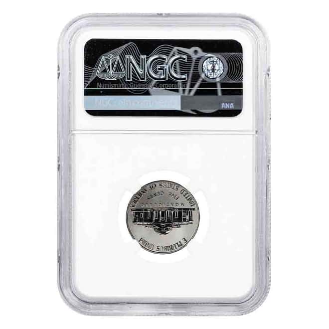 2020-W Reverse Proof Jefferson Nickel NGC PF 70 ER Jefferson Label (w/ 2020-S US Mint Proof Silver Set)