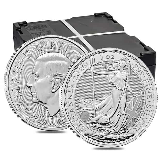 Monster Box of 500 - 2026 Great Britain 1 oz Silver Britannia Coin BU