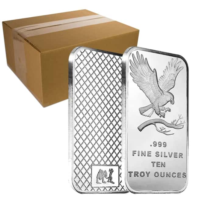 10 oz Eagle Silver Bar .999 Silver