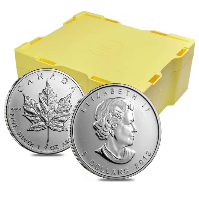 2013 1 oz Canadian Silver Maple Leaf Monster Box (500 Coins) 