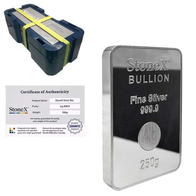 Monster Box of 24 - 2022 Niue 250 gram Stonex Silver Coin Bar .9999 Fine