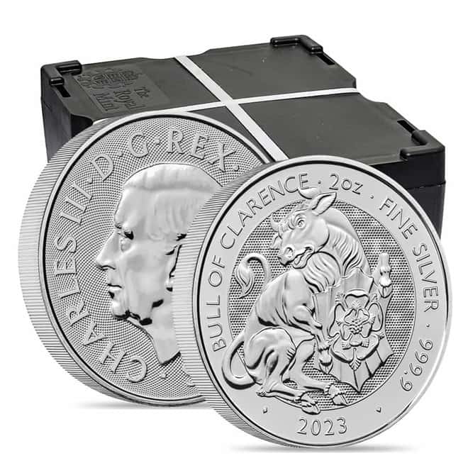 2023 GB 2 oz Silver The Tudor Beasts Bull of Clarence Coin BU