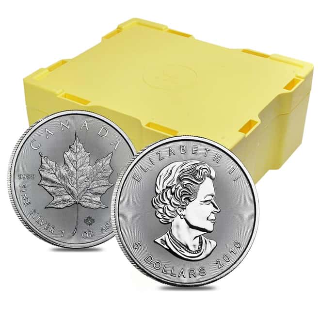 2016 1 oz Silver Canadian Maple Leaf .9999 Fine $5 Coin BU