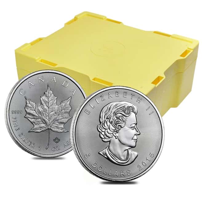 2015 1 oz Silver Canadian Maple Leaf .9999 Fine $5 Coin