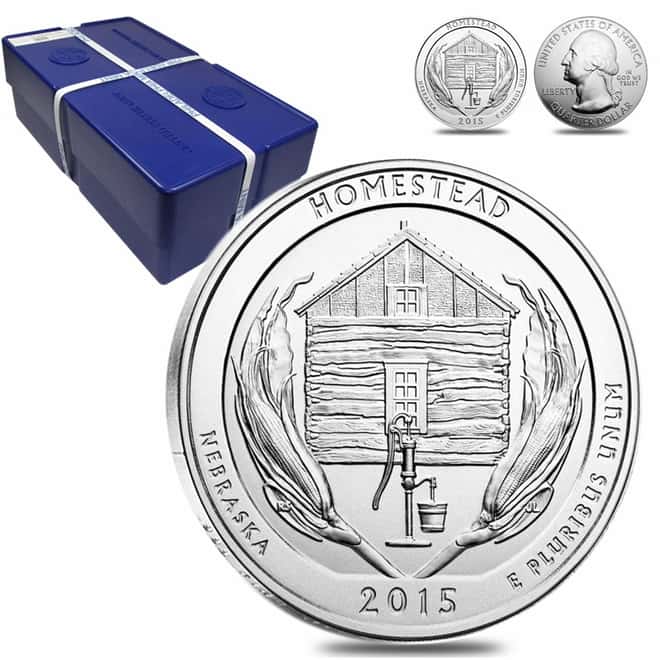 2015 5 oz America the Beautiful ATB Silver Homestead National Park Coin