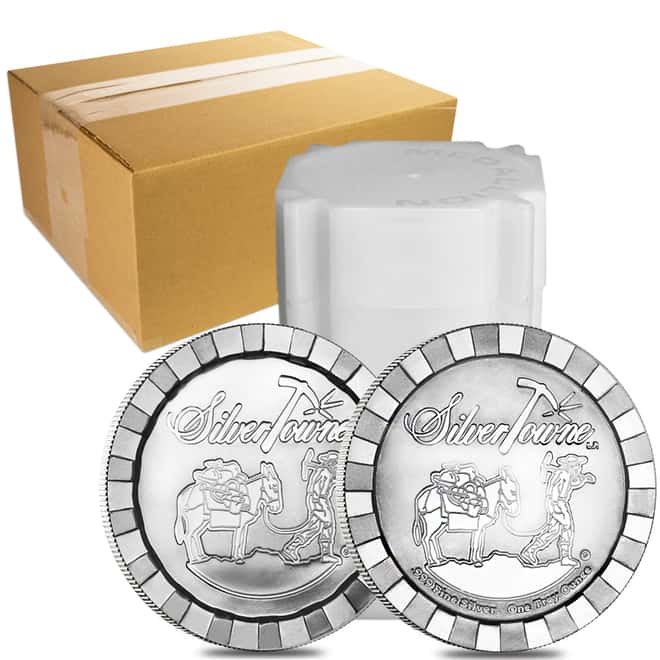 1 oz SilverTowne Prospector Stackable Silver Round .999 Silver