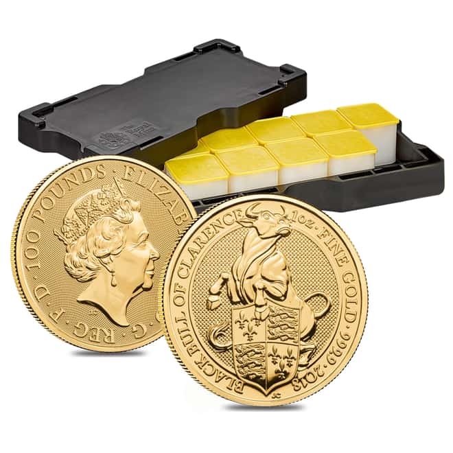 2018 Great Britain 1 oz Gold Queen's Beast (Black Bull) Coin .9999 Fine BU