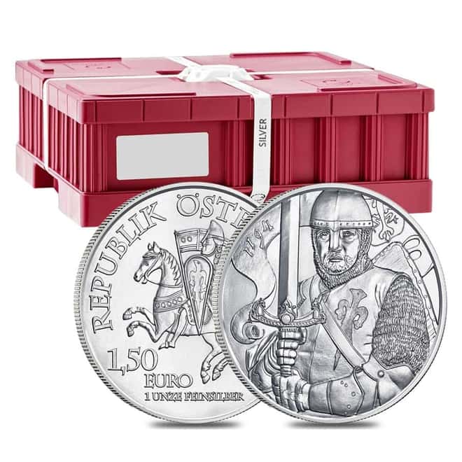 2019 1 oz Austrian Silver Leopold V Coin BU - 825th Anniversary of the Austrian Mint