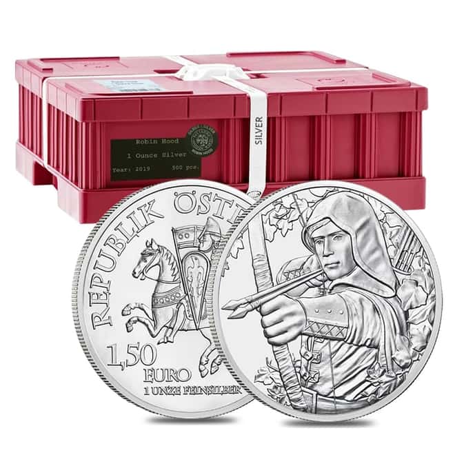 2019 1 oz Austrian Silver Robin Hood Coin BU - 825th Anniversary of the Austrian Mint