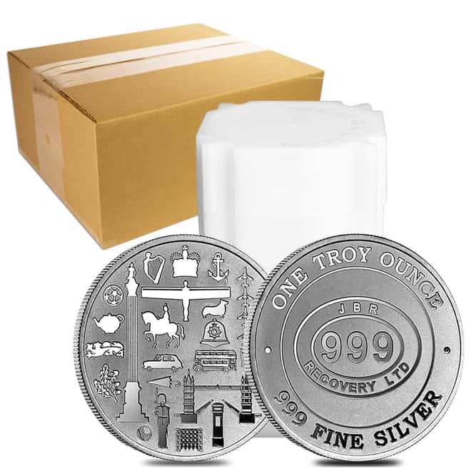 Tube of 20 - 1 oz JBR Silver Round .999 Fine
