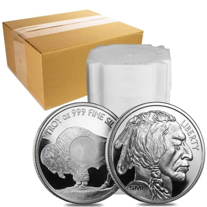 1 oz Sunshine Mint Buffalo Design Silver Round .999 Fine (MintMark SI)