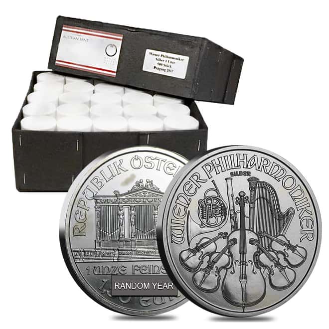 1 oz Austrian Silver Philharmonic (Milky, Cull, Damaged, Circulated, Cleaned)