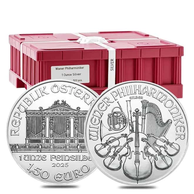 Roll of 20 - 2025 1 oz Austrian Silver Philharmonic Coin BU