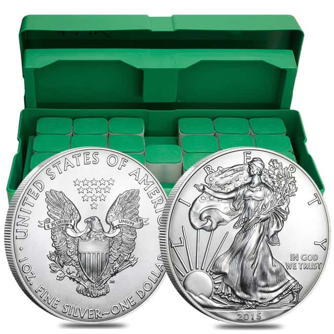 2015 1 oz Silver Eagles - Mint Sealed Monster Box (500-Coins)