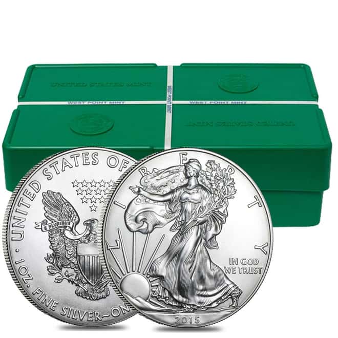 2015 1 oz Silver American Eagle $1 Coin - Mint Sealed Monster Box (500 Coins)