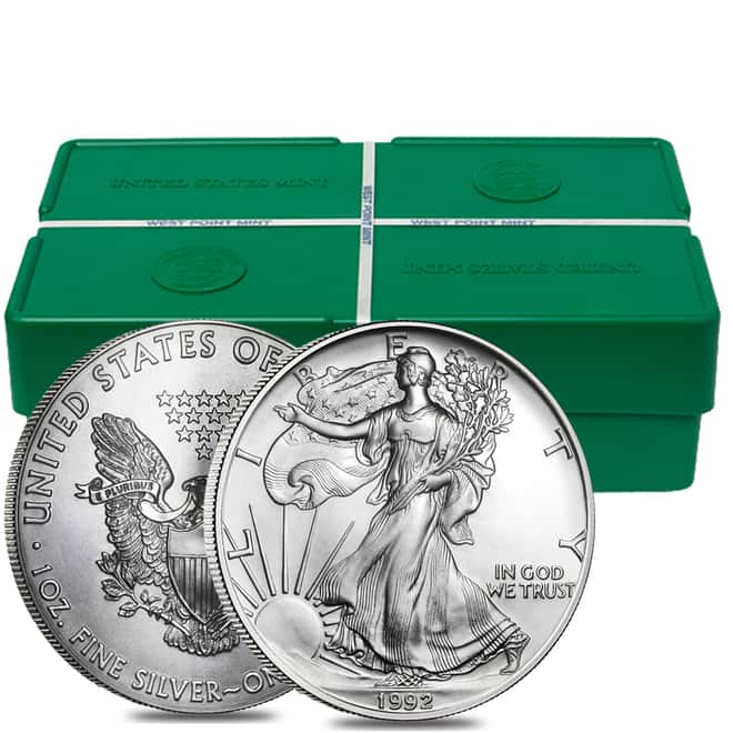 1992 1 oz Silver American Eagle $1 Coin BU