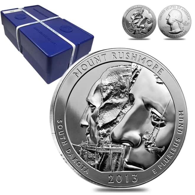 2013 5 oz Silver America the Beautiful Mt Rushmore Coin