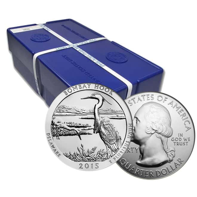 2015 5 oz Silver America the Beautiful ATB Bombay Hook National Wildlife Refuge Coin