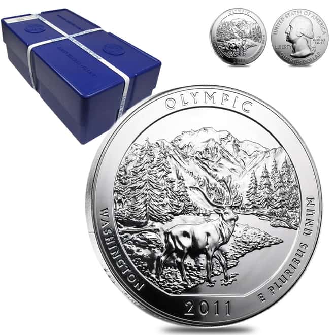 2011 5 oz Silver America the Beautiful ATB Olympic National Park Coin