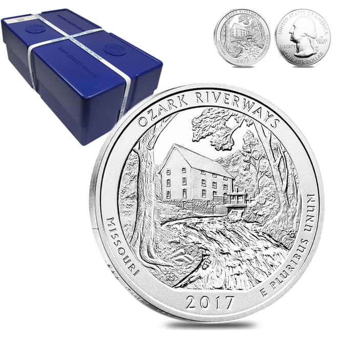 2017 5 oz Silver America the Beautiful ATB Missouri Ozark National Scenic Riverways Coin