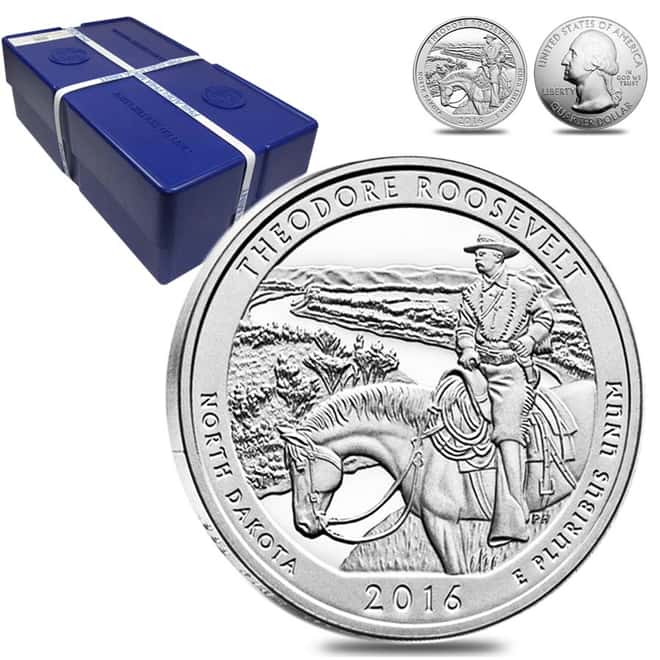 2016 5 oz Silver America the Beautiful ATB Theodore Roosevelt National Park Coin