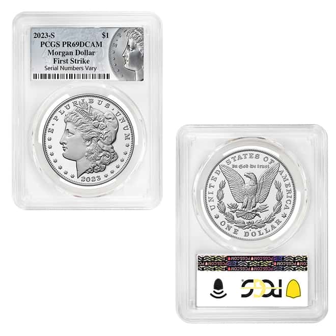2023-S Morgan and Peace Silver Dollar Proof 2-Coin Set PCGS PF 69 FS (Morgan/Peace Label)
