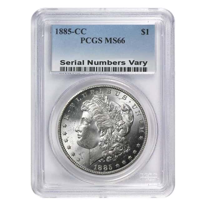 1885-CC Silver Morgan Dollar PCGS MS 66