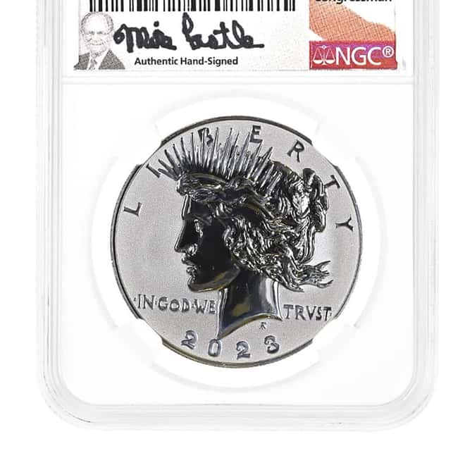 2023-S Peace Silver Dollar Reverse Proof NGC PF 70 AR (Castle)