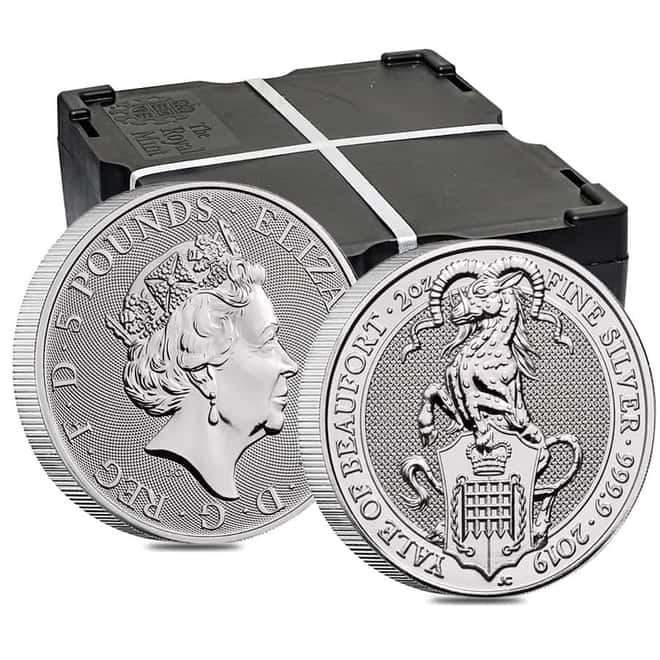 2019 Great Britain 2 oz Silver Queen's Beasts (Yale) Coin .9999 Fine BU