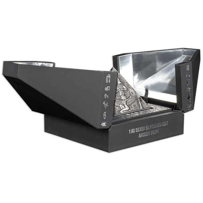 2023 Djibouti 1 kilo Silver Ancient Pyramid 3D Shaped Coin