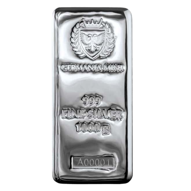 NEW - 1 Kilo Germania Mint Silver Bar .999 Fine (1000 Gram)