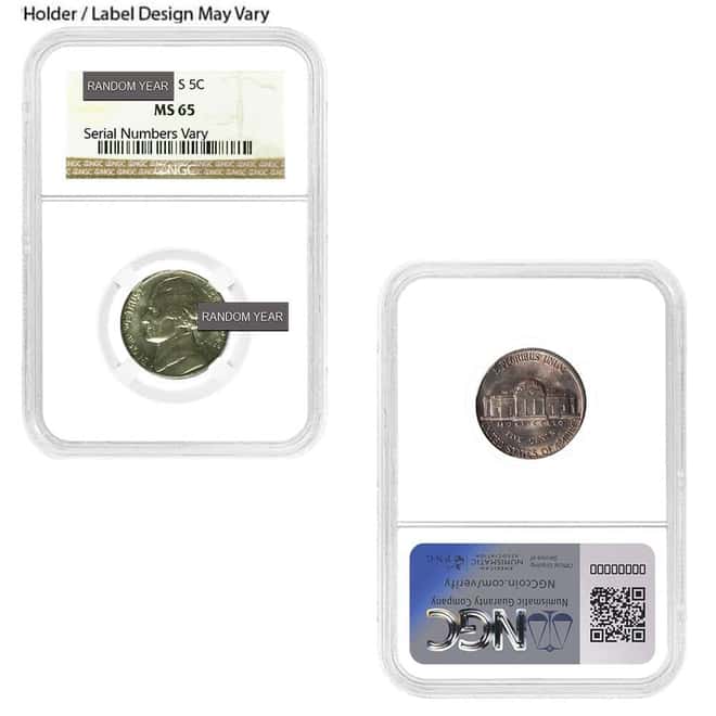 Jefferson Nickel 5C NGC/PCGS MS 65 (Random Year)