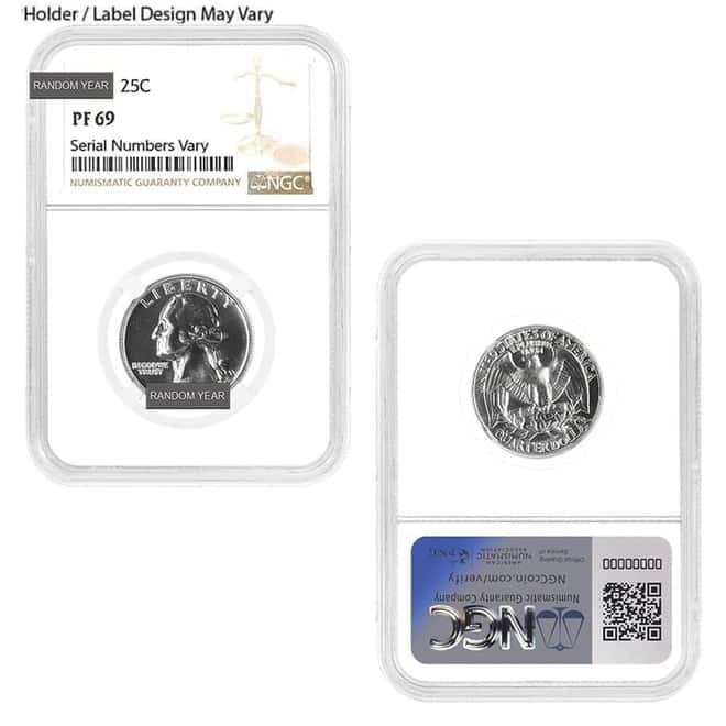 Proof Washington Silver Quarter 25C NGC/PCGS PF 69 (Random Year)