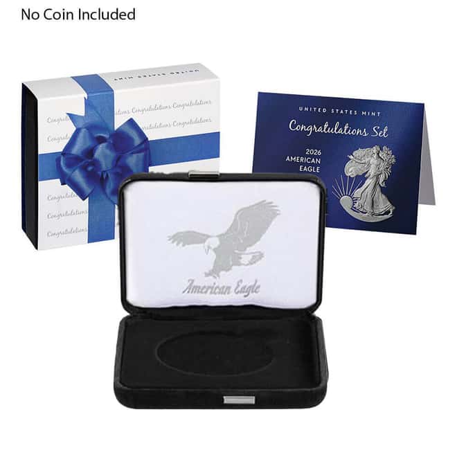 2026-P 1 oz Proof Silver American Eagle Congratulations Set (w/Box & COA)