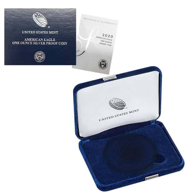 NO COIN - 2020-W 1 oz Proof Silver American Eagle (OEM Box & COA)